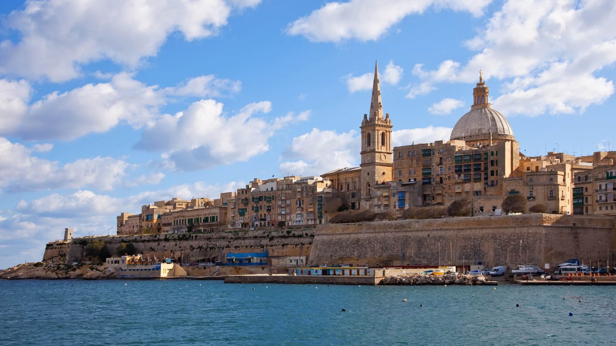 sea view of valletta in malta